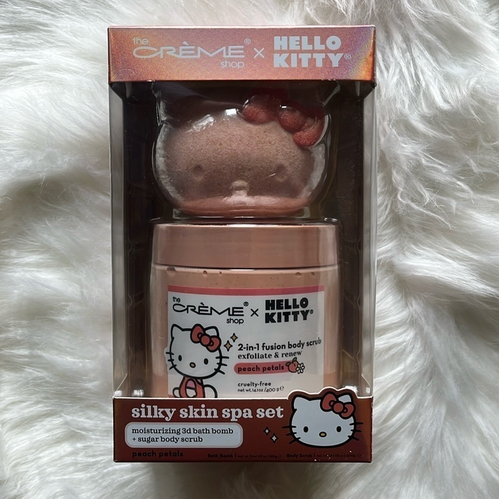 🆕 The Creme Shop x Hello Kitty Silky Skin Spa Set Sugar Body Scrub